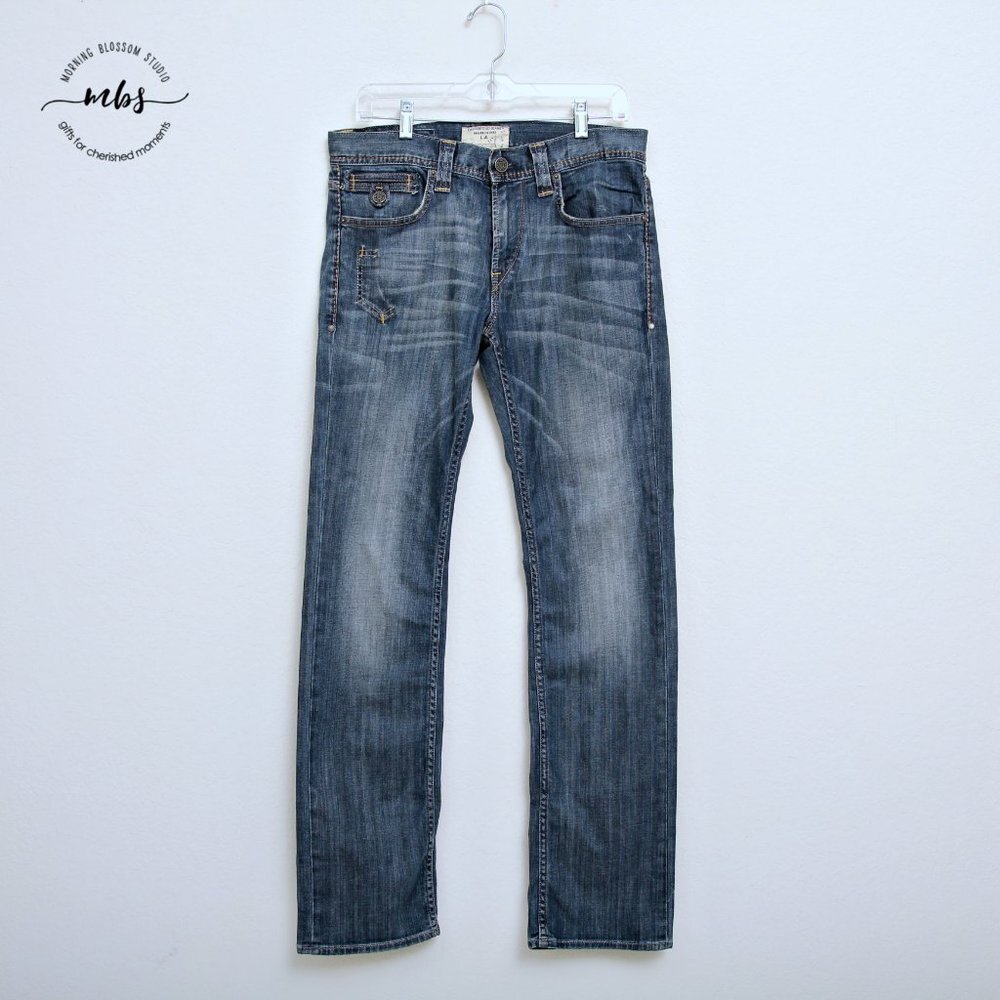 Taverniti So Studded Embroidered Mid Rise Straight Leg Jeans Blue Men 32